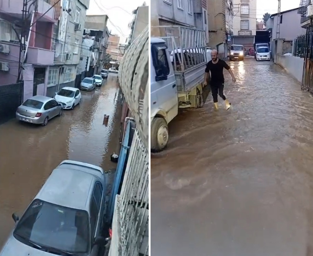 İçme suyu borusu patladı: 3 mahalle göle döndü, yol çöktü İçme suyu borusu patladı: 3 mahalle göle döndü, yol çöktü